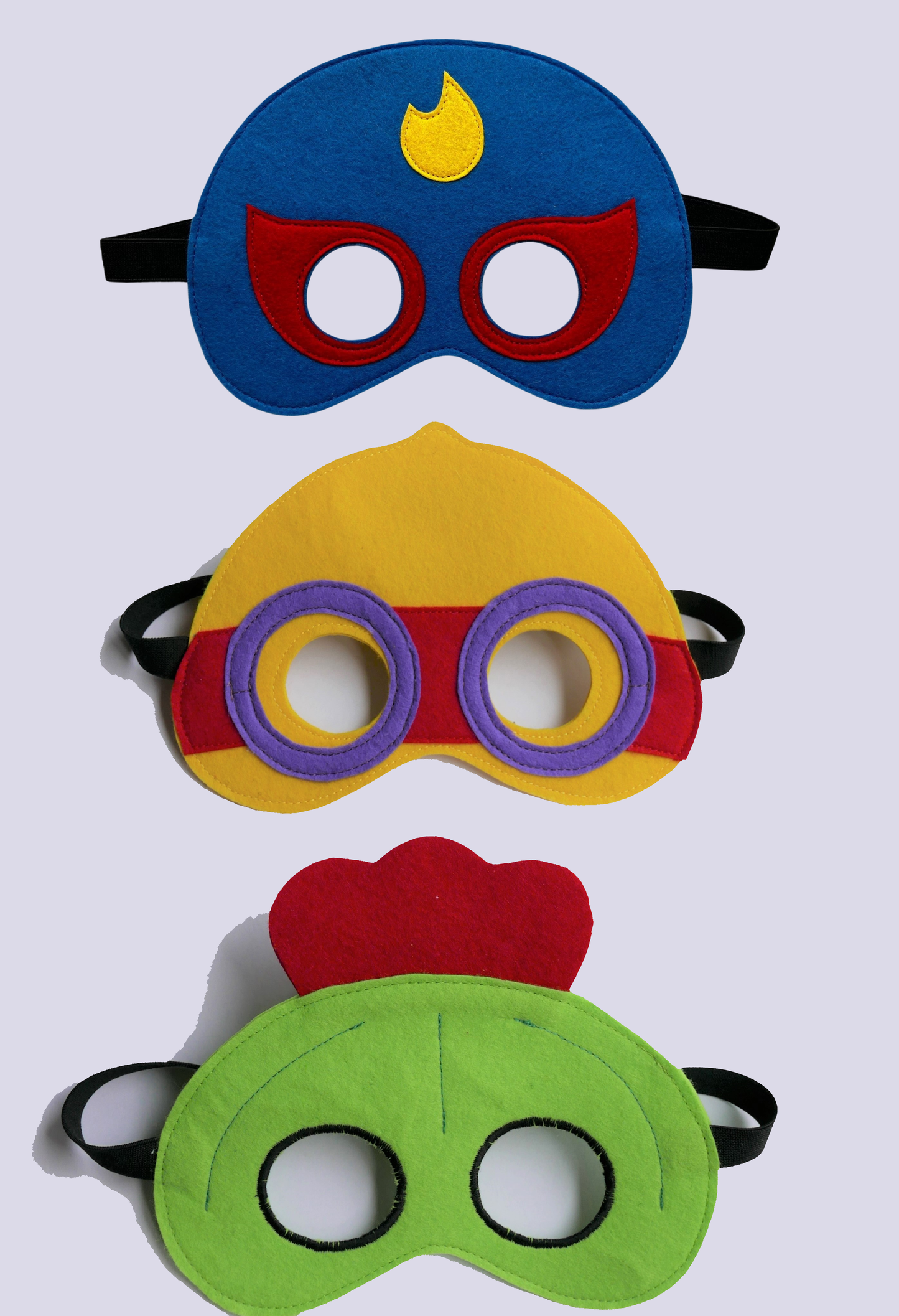 Handgemachte Filzmasken im Brawl-Stars-Stil