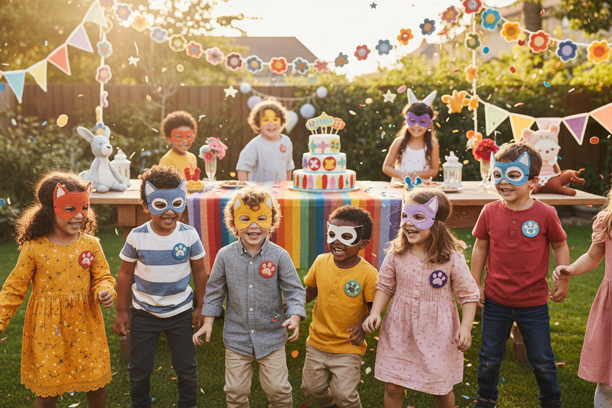 Party Masks & Badges