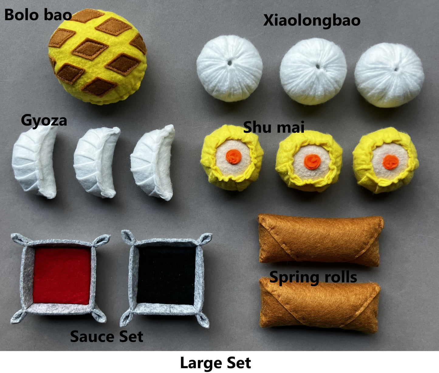 Dim Sum Spielessen-Set: Handgemachtes Filz Montessori Küchenspielzeug