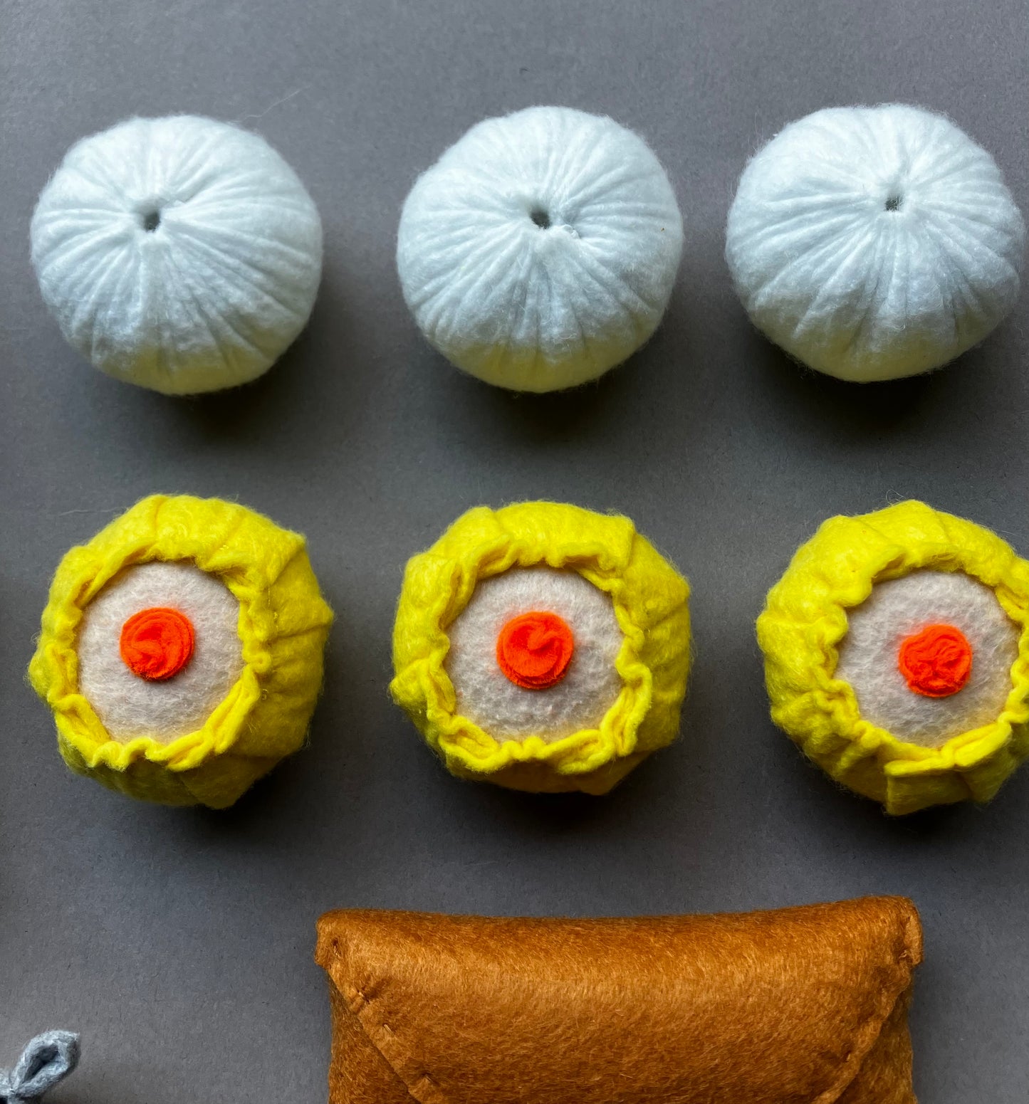 Dim Sum Spielessen-Set: Handgemachtes Filz Montessori Küchenspielzeug
