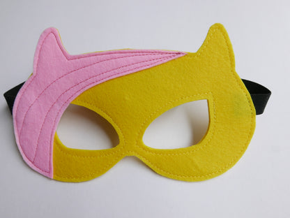 handmade felt colorful pony masks, inspired from my little rainbow dash