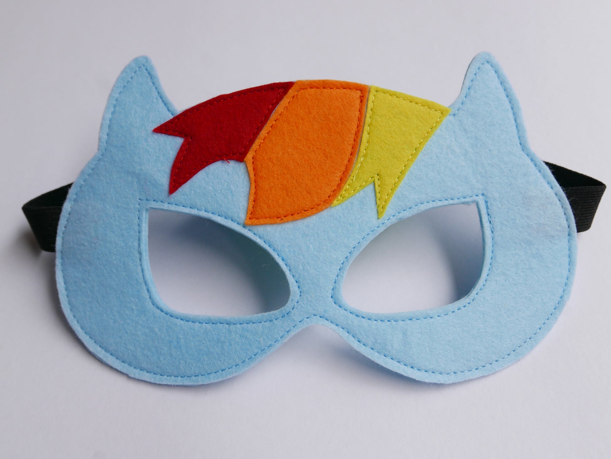 six handmade felt colorful pony masks, inspired from my little pony