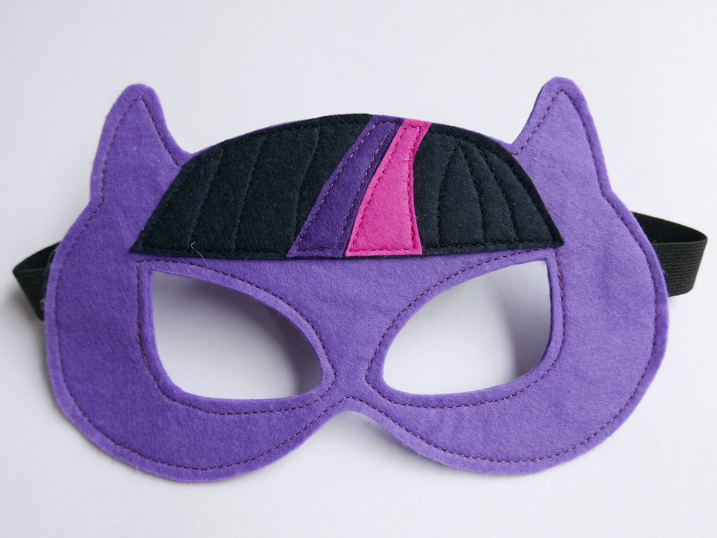 handmade felt colorful pony masks, inspired from my little pony rarity