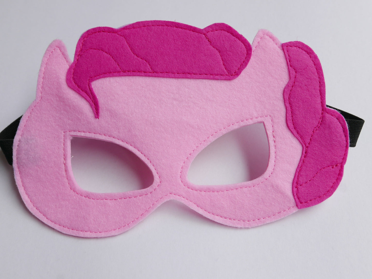 handmade felt colorful pony masks, inspired from my little pony pinky pie