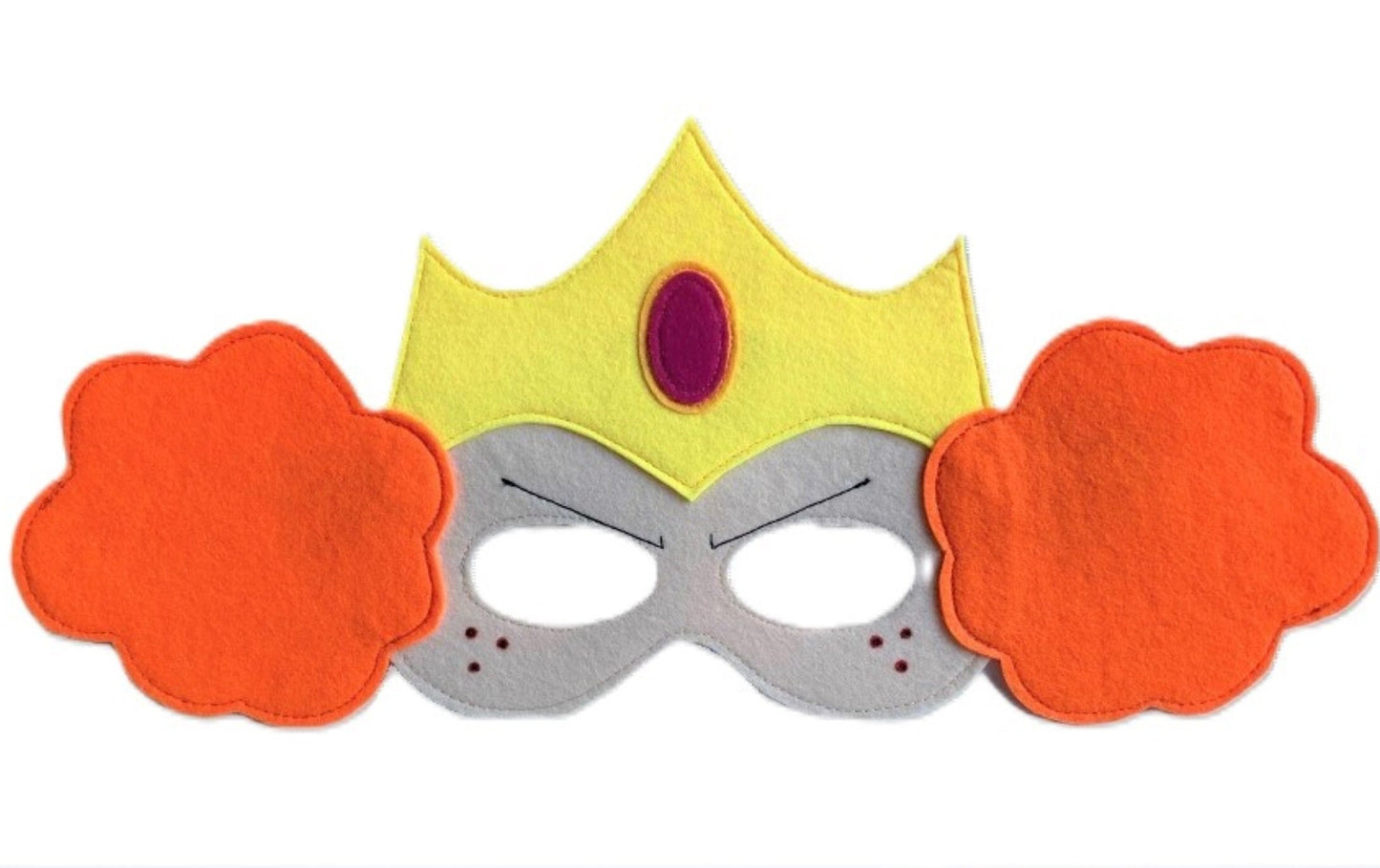 handmade felt princess mask from power puff