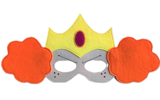 handmade felt princess mask from power puff