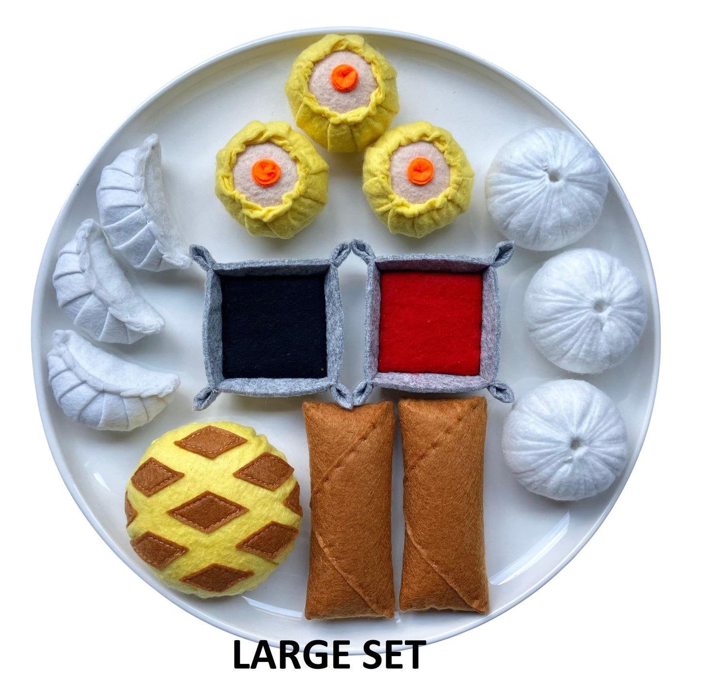 Dim Sum Spielessen-Set: Handgemachtes Filz Montessori Küchenspielzeug