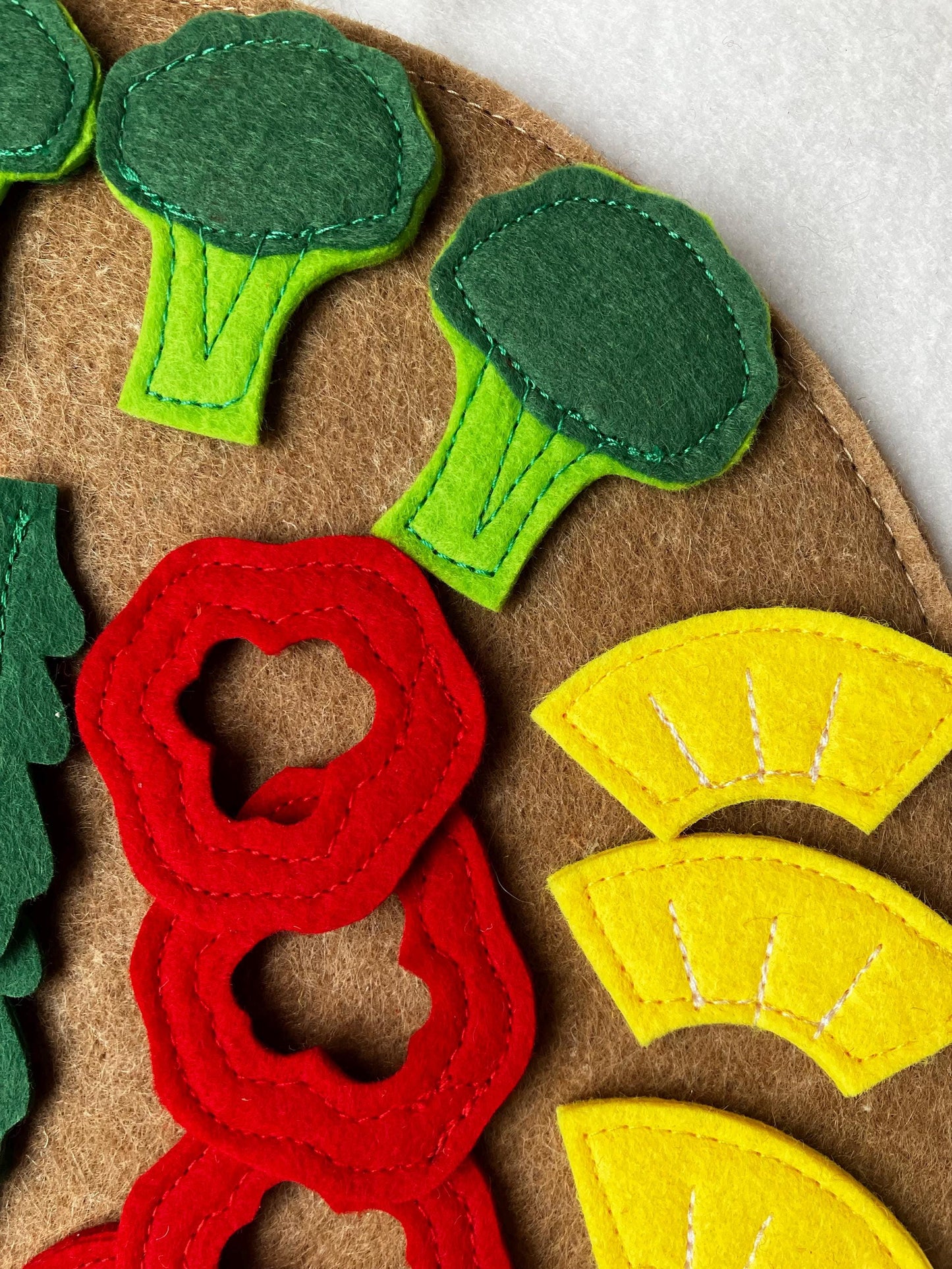 Pizza Oyuncak Yemek Seti: El Yapımı Keçe Montessori Mutfak Oyuncağı