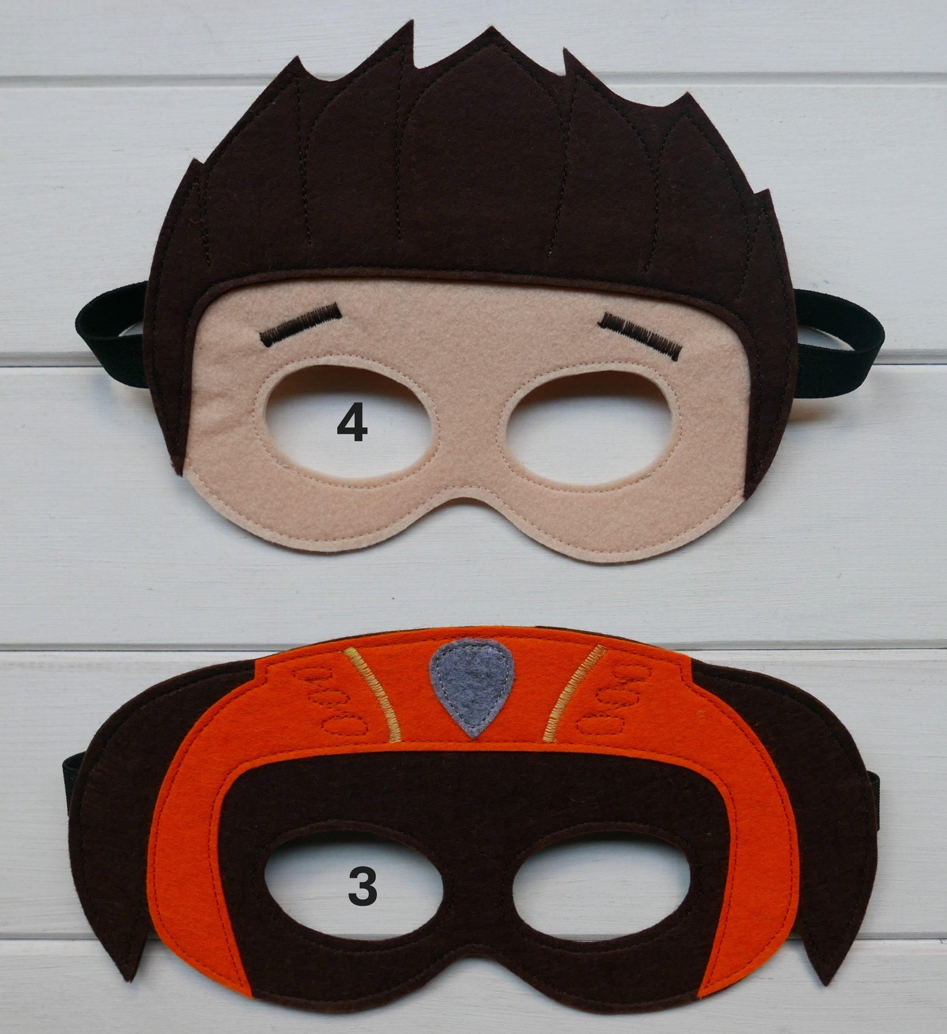 paw patrol inspired handmade felt  mask, representing a character 