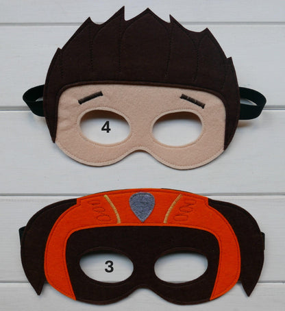 paw patrol inspired handmade felt  mask, representing a character 