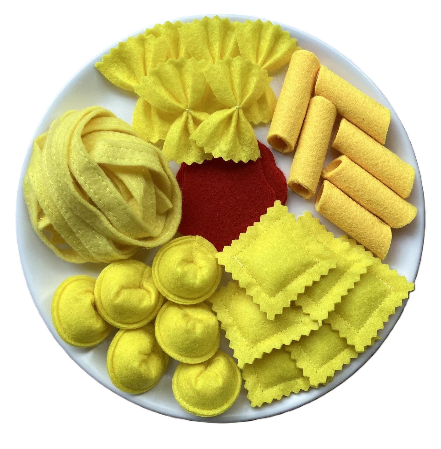Nudel-Spielset | Handgefertigtes Filz-Montessori-Küchenspielzeug | MorKuzuNY