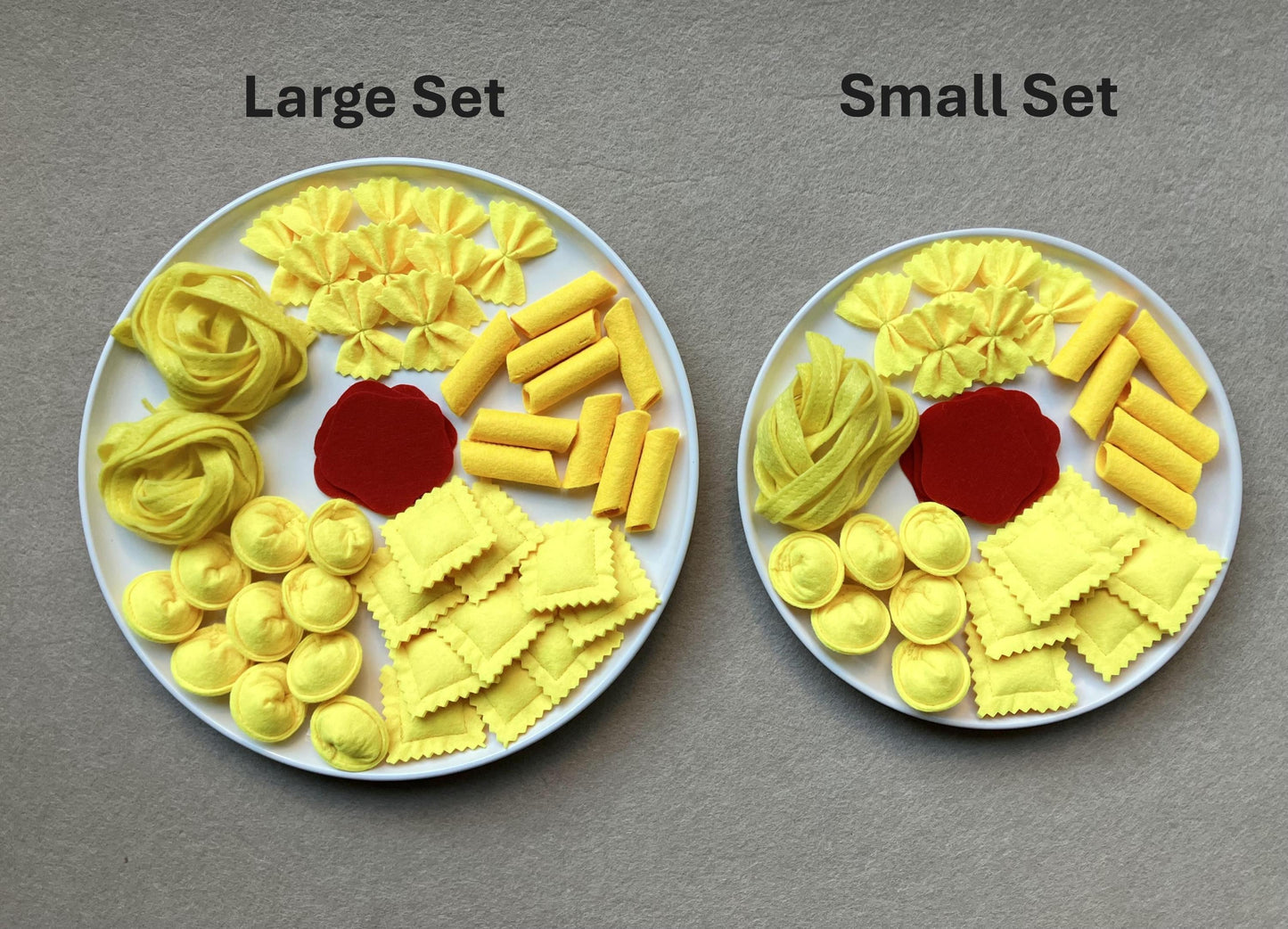 Nudel-Spielset | Handgefertigtes Filz-Montessori-Küchenspielzeug | MorKuzuNY